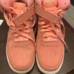 Pink High Tops Air Force 1 womens 8.5.
